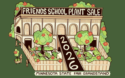 Illustration of the Plant Sale at the MN State Fair Grandstand. 