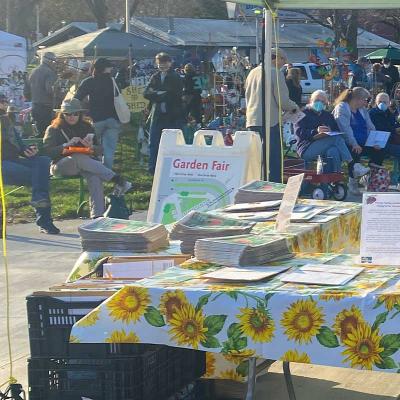 Information and people at the Garden Fair