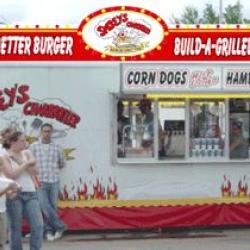 Smokey's Charbroiler, colorful State Fair-type food truck