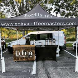 Edina Coffee Roasters popup tent and coffee stand