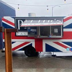 Potter's Pasties food truck with Union Jack artwork